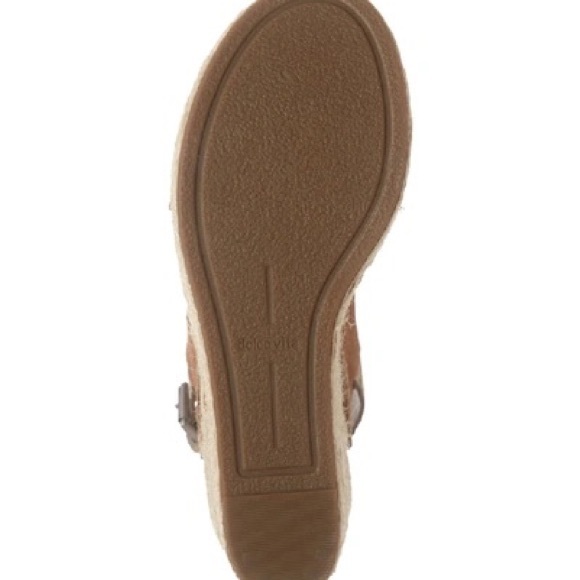 DOLCE VITA SUEDE SPIRO BROWN WEDGE HEEL PLATFORM SLINGBACK SANDALS NIB SZ 9.5 - Picture 5 of 5